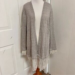 Umgee Sweater Cardigan Lace I4